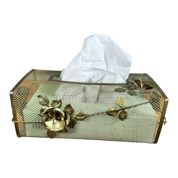 Mid-Century Metal Tissue‎ Box Holder - Picture 1 of 7